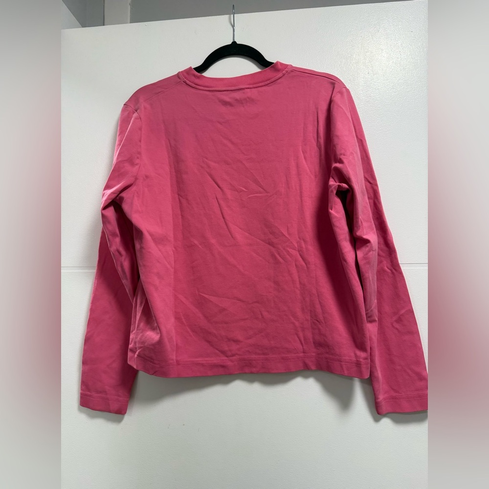 COS - Bright Pink Long Sleeve Cotton Top – Women’s Large - Picture 4 of 4